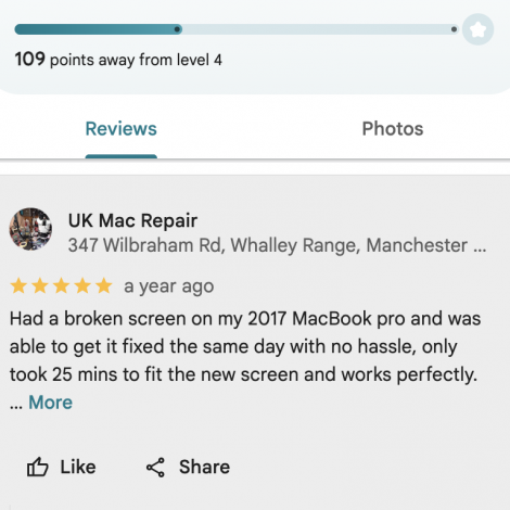 Screen Google Reviews